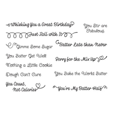 Spellbinders Clear Stamps - Make it & Bake it / Sugared Expressions